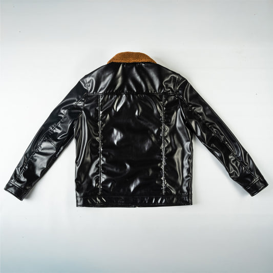 Men’s PU Jacket with Sherpa Collar