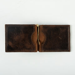 OCTA Dollar-Size Leather Money Clip Wallet