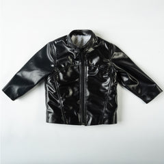 Kids PU Jacket with Sherpa Lining