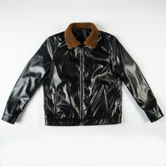 Men’s PU Jacket with Sherpa Collar