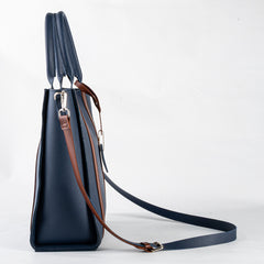 Blue OCTA Classic Leather Tote