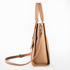 Light beige OCTA Classic Leather Tote
