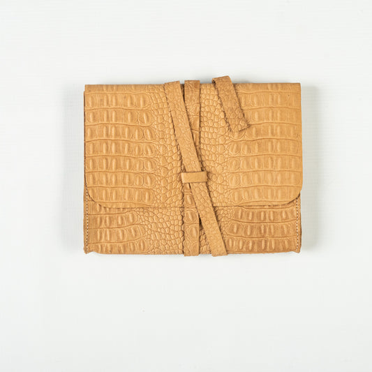 Crocodile Embossed Leather Diary Cover