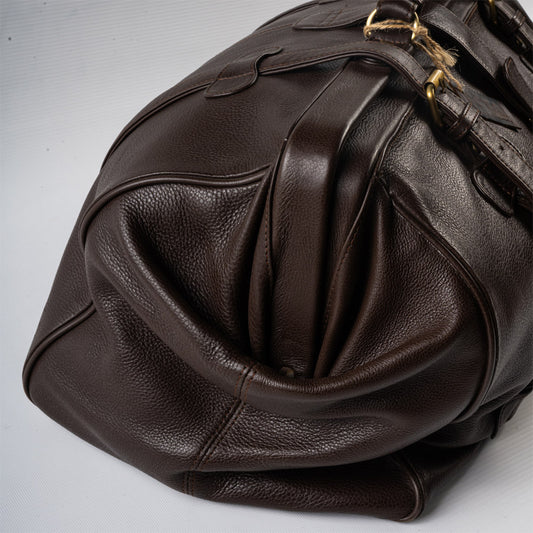 Premium Full-Grain Leather Duffle Bag