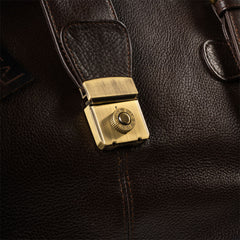 Premium Full-Grain Leather Duffle Bag